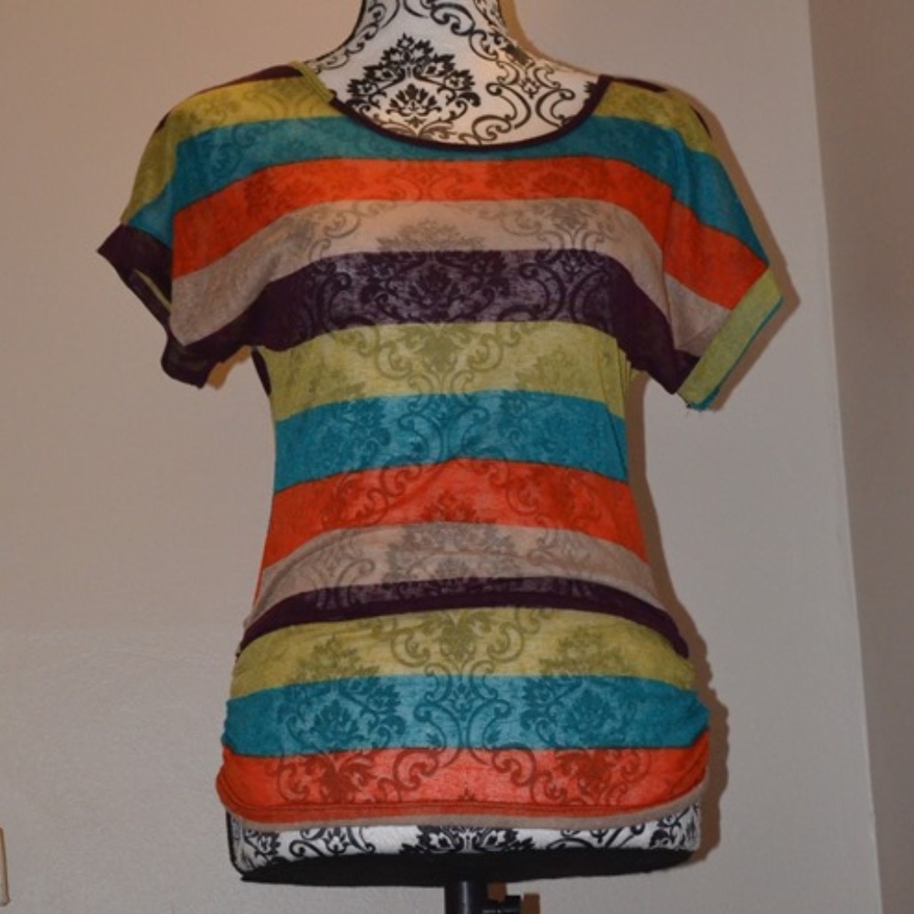 See Thru Striped Shirt